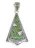 Southwest Turquoise And Opal Inlay Genuine Sterling Silver Pendant VX55539