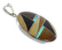 Southwest Multicolor Inlay And Sterling Silver Pendant VX55623
