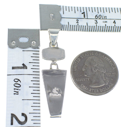 Southwest Sterling Silver And Multicolor Inlay Pendant Jewelry VX55647