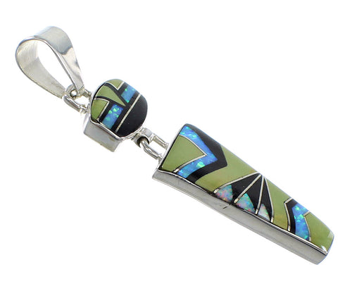Silver And Multicolor Southwest Pendant Jewelry VX55651