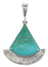 Authentic Sterling Silver and Turquoise Inlay Southwestern Pendant Jewelry VX55675