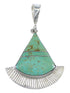 Southwest Sterling Silver and Turquoise Inlay Pendant Jewelry VX55677