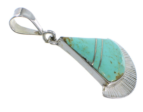 Sterling Silver And Turquoise Pendant Jewelry VX55678