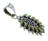 Authentic Sterling Silver Turquoise Needlepoint Water Waves Pendant VX55710