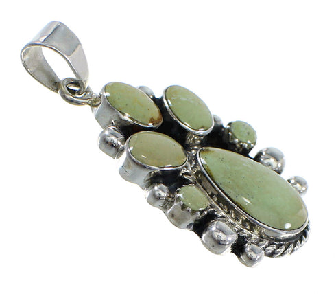 Genuine Sterling Silver And Turquoise Pendant Jewelry VX55717