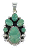 Authentic Sterling Silver And Turquoise Pendant Jewelry VX55718