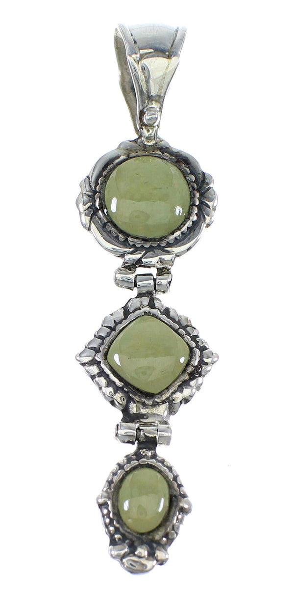 Turquoise And Silver Slide Pendant VX55745