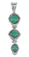 Turquoise And Genuine Sterling Silver Slide Pendant VX55749