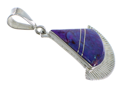 Sterling Silver And Magenta Turquoise Southwest Slide Pendant Jewelry VX55770