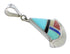 Sterling Silver Multicolor Inlay Southwest Slide Pendant Jewelry VX55773