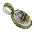 Authentic Sterling Silver Multicolor Inlay Southwest Slide Pendant Jewelry VX55780