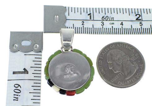 Southwest Silver Multicolor Slide Pendant Jewelry VX55786
