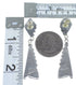 Southwest Water Wave Turquoise Silver Post Dangle Earrings RX56006
