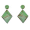 Authentic Sterling Silver Turquoise Inlay Post Earrings RX56070