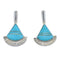 Turquoise Inlay Sterling Silver Post Earrings RX56114