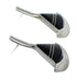 Sterling Silver And Jet Inlay Post Earrings RX56120