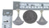 Sterling Silver And Jet Inlay Post Earrings RX56120