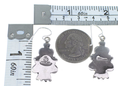 Southwest Sterling Silver Turquoise Hook Earrings RX55776