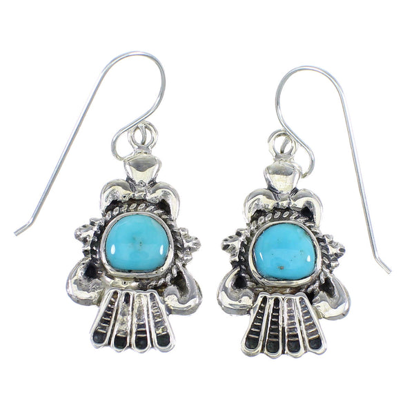 Sterling Silver Turquoise Hook Dangle Earrings RX55791