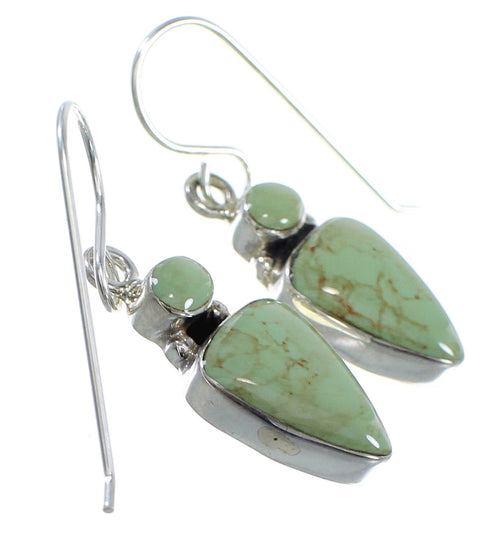 Sterling Silver Turquoise Hook Dangle Earrings RX55828