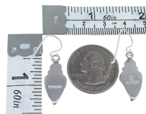 Southwest Multicolor Sterling Silver Hook Earrings RX55841