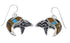Silver Multicolor Bear Arrow Hook Dangle Earrings VX55934