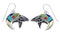Sterling Silver Multicolor Bear Arrow Hook Dangle Earrings VX55937