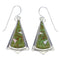 Authentic Sterling Silver Turquoise And Opal Southwest Hook Dangle Earrings VX56172