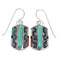 Authentic Sterling Silver And Multicolor Hook Dangle Earrings VX56710