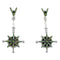 Southwest Silver Turquoise Needlepoint Post Dangle Earrings RX55971