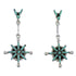 Sterling Silver Southwest Turquoise Needlepoint Post Dangle Earrings RX55974