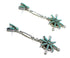Sterling Silver Southwest Turquoise Needlepoint Post Dangle Earrings RX55974
