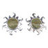 Turquoise Inlay And Sterling Silver Sun Post Earrings VX55961