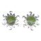 Genuine Sterling Silver And Turquoise Inlay Sun Post Earrings VX55965