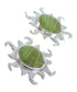 Authentic Sterling Silver And Turquoise Inlay Sun Post Earrings VX55966