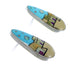 Multicolor Sterling Silver Native American Pueblo Design Post Earrings VX56098