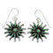 Genuine Sterling Silver Turquoise Needlepoint Hook Dangle Earrings RX56355