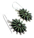 Turquoise Sterling Silver Needlepoint Hook Dangle Earrings RX56359