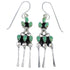 Sterling Silver And Turquoise Hook Dangle Earrings Jewelry RX56405