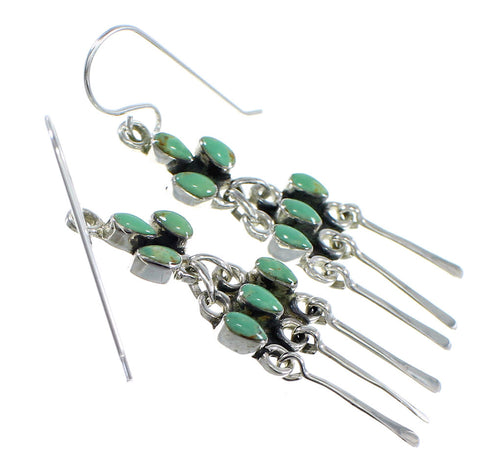 Sterling Silver And Turquoise Hook Dangle Earrings Jewelry RX56405