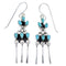 Turquoise Sterling Silver Hook Dangle Earrings Jewelry RX56410