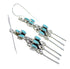 Turquoise Sterling Silver Hook Dangle Earrings Jewelry RX56410