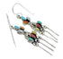 Multicolor Sterling Silver Hook Dangle Earrings Jewelry RX56472