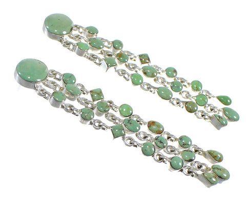 Sterling Silver Turquoise Post Dangle Earrings RX56193