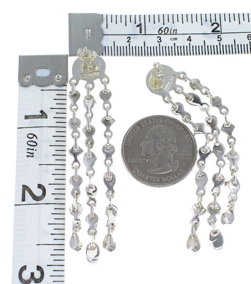 Sterling Silver Turquoise Post Dangle Earrings RX56193