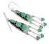 Southwest Turquoise Sterling Silver Hook Dangle Earrings RX56641