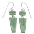 Southwest Silver Turquoise Inlay Hook Dangle Earrings RX56653