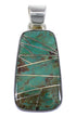 Southwest Genuine Sterling Silver Turquoise Inlay Pendant WX58510