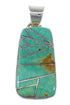 Genuine Sterling Silver And Turquoise Inlay Southwest Pendant WX58513