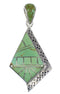 Southwestern Turquoise And Sterling Silver Slide Pendant WX58522